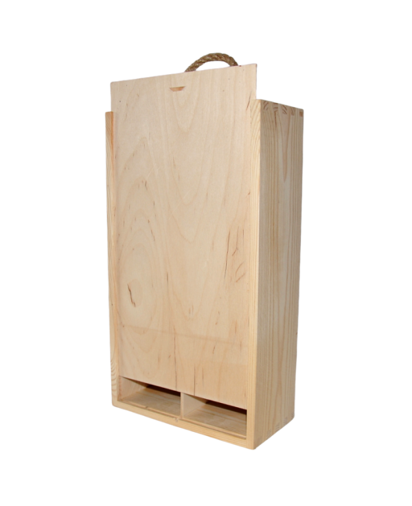 Pyrography wine wooden box gift custom