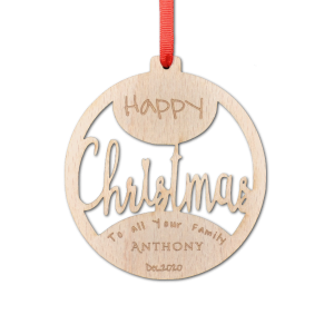 Create Your Own Christmas Tree Baubles. Tree Hanging Decorations. Christmas cut out  Natural - 90mm